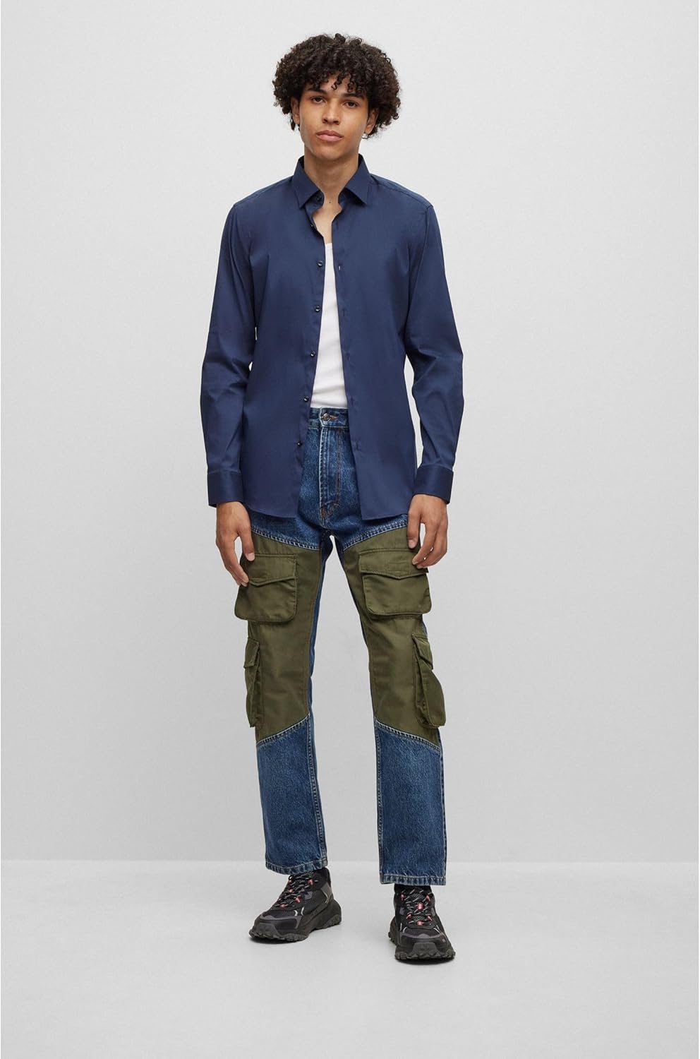 HUGO Herren Kenno Shirt 42 Navy413, 42 Navy413