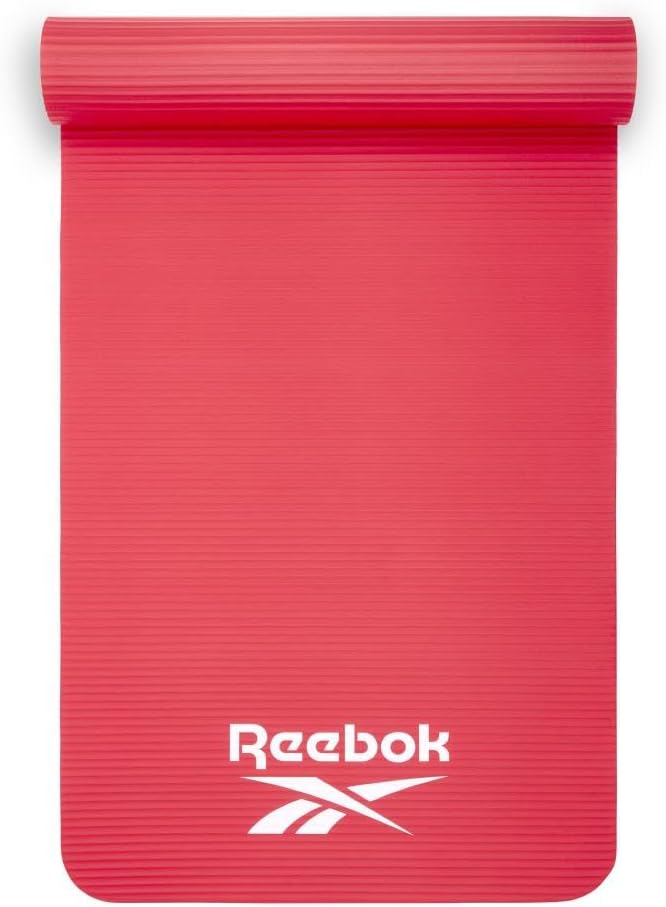 Reebok Trainingsmatte - Rutschfeste Gymnastikmatte aus natürlichem Gummi in 7mm, 10mm, 15mm und vers