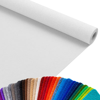 Primaflor Event-Teppich Meterware Podium - Weiss mit Schutzfolie, 1,00m x 10,00m, Viele Farben, Ruts