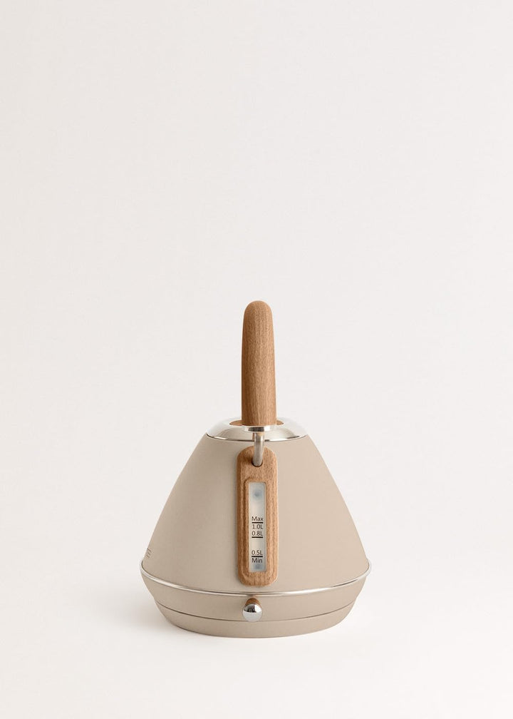 CREATE/KETTLE RETRO M/Elektrischer Wasserkocher Sand/Schnelles Aufkochen, Fassungsvermögen 1L, Absch