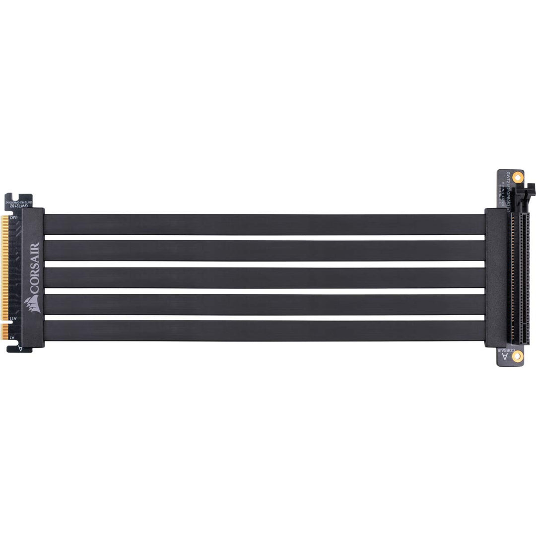 Corsair Premium PCIe 3.0 x16-Verlängerungskabel, 300 mm (EMI-abgeschirmt, vollflexibel, 90-Grad-weib