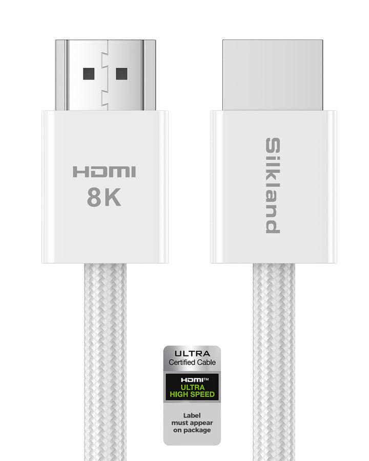 Silkland 8K HDMI 2.1 Kabel 1.5m [Zertifiziert] 4K@120Hz eARC HDR10+ für PS5 Pro, 48Gbit/s Ultra High