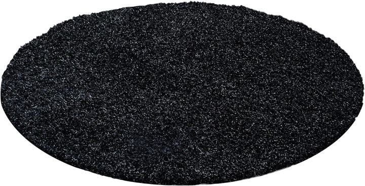 Carpetsale24 Teppich Wohnzimmer 240 x 340 cm Anthrazit Shaggy Hochflor Einfarbig Modern Design - Fla