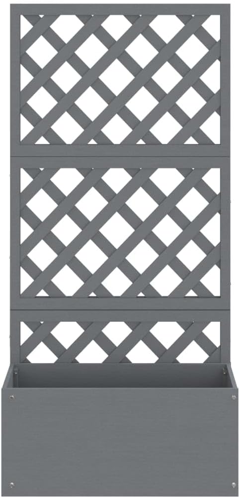 vidaXL Blumenkästen mit Rankgittern 2 STK. Grau 65x33x135 cm WPC Grau 2/65 x 33 x 135 cm, Grau 2/65
