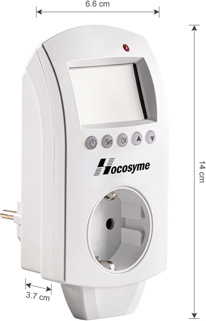 Hocosyme Infrarotheizung Thermostat Steckdose, Steckdosenthermostat Programmierbare für Elektrische