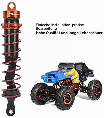 Tbest RC Car Stossdämpfer 1/8, 4 Stück Metallöldruck Einstellbar Stossdämpfer Vorne Stossdämpfer Hin