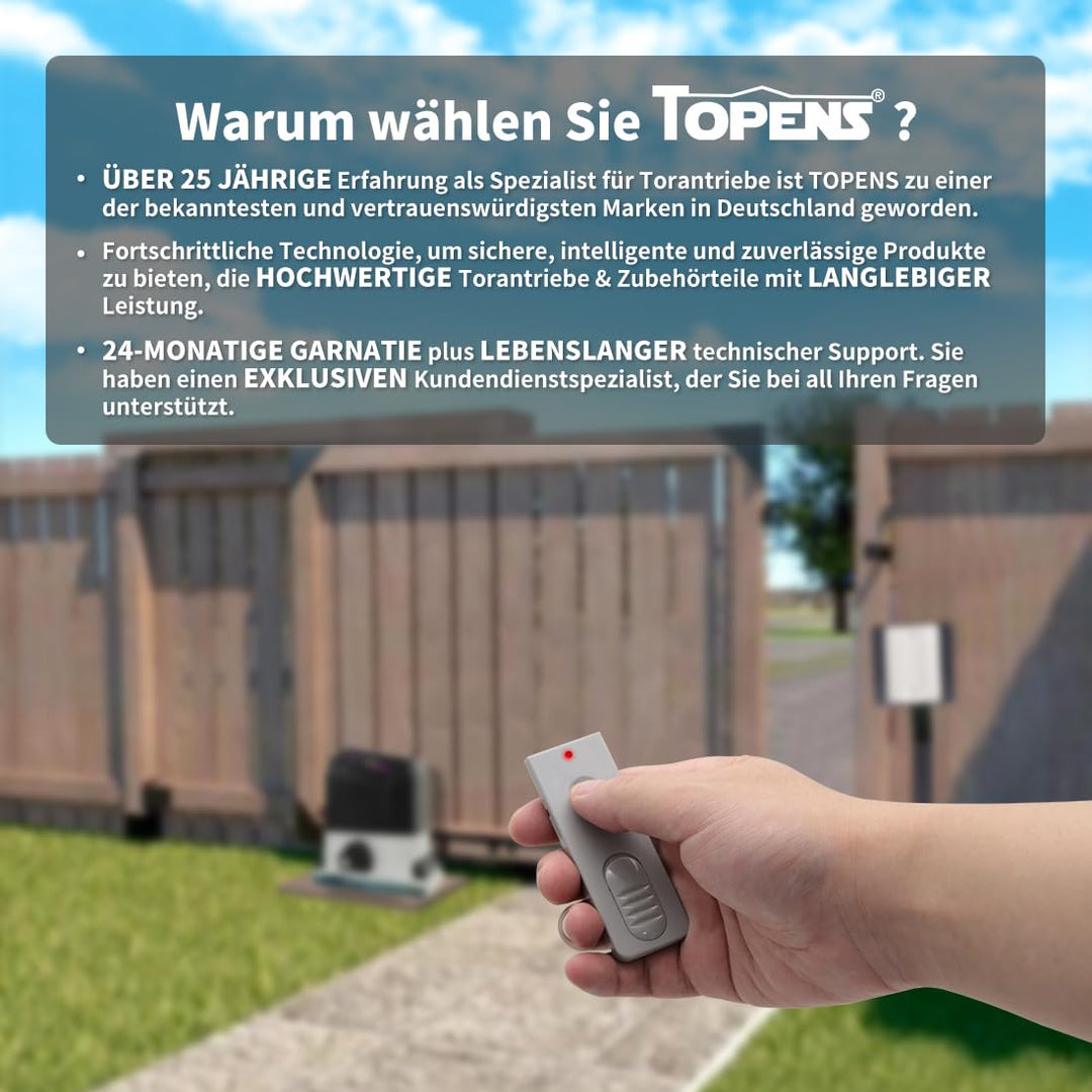 TOPENS TC173 Kabelloser Wandschalter Kippschalter Funkschalter schlüssellose Fernbedienung Zugangsko