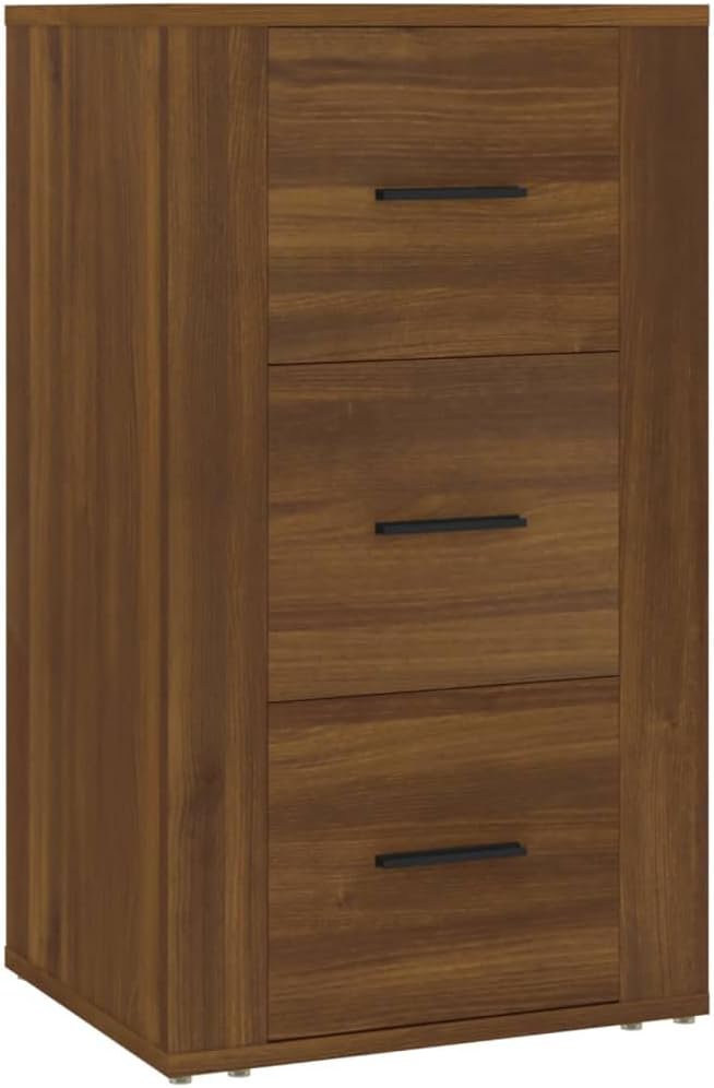 FIRBNUS Bücherschranks 40x33x70 cm Seitenschrank mit 3 Schubladen Beistellschrank Schubladenschrank