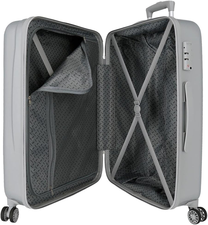 Disney Mickey und Minnie Travel Cabin Koffer Weiss 38x55x20 cms Starres ABS Seitliches Zahlenschloss