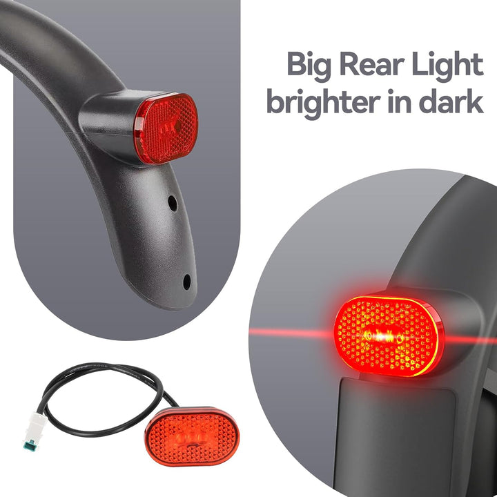 aibiku E Scooter Schutzblech Hinten für Xiaomi Elektroroller, mit Metallhalterung, Kennzeichenrahmen