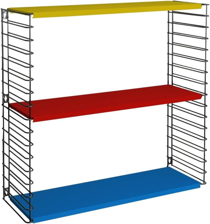 Tomado Metaltex Libro Wandmontierbares und verstellbares Regal, Farbe, Metall, Mehrfarbig/schwarz, 1