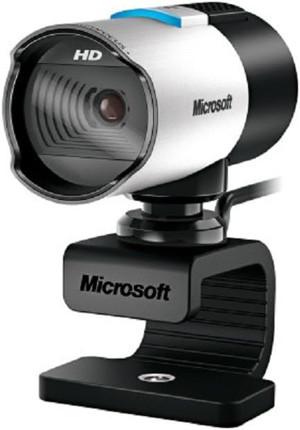 Microsoft Q2F-00015 LifeCam Studio HD Webcam (Skype zertifiziert), 1080p , silber/schwarz Modern, Mo