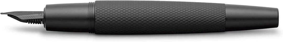 Faber-Castell 148621 - Füller e-motion Pure Black F, 1 Stück Füller Feder F schwarz, Füller Feder F