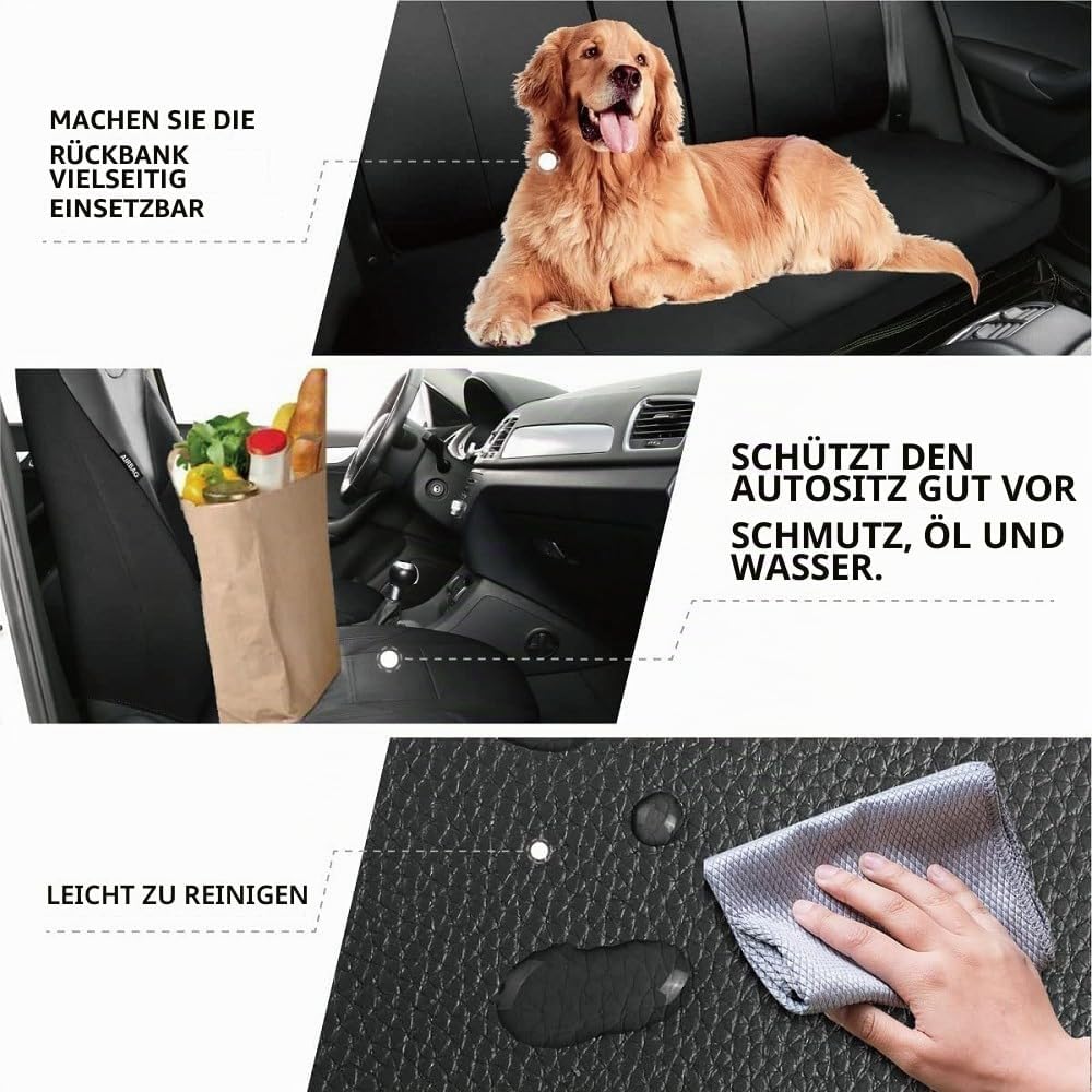 Universal-Autositzbezüge bieten Ihnen Luxus und Komfort auf der Strasse - Kunstleder, atmungsaktiv u