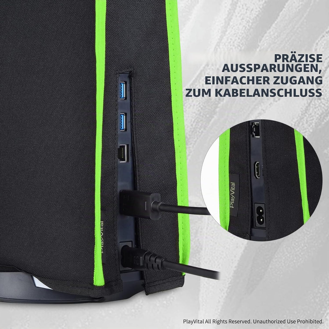 PlayVital Staubhülle für ps5,Staubschutze Hülle Spritzwasserdichte Tasche,Schutzhülle Abdeckung Case