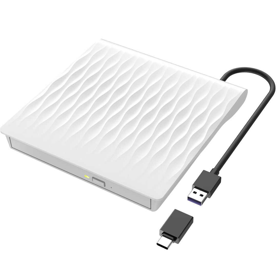 LPUNCD Externes DVD CD Laufwerk USB 3.0 & Type-C, Portable DVD Brenner CD/DVD +/-RW, External DVD Dr