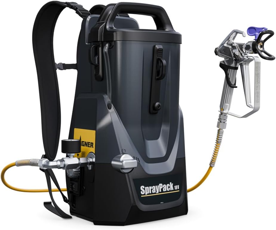 WAGNER Akku Airless-Farbspritzsystem SprayPack 18V, das mobile Airless-Spritzsystem für perfekte Obe
