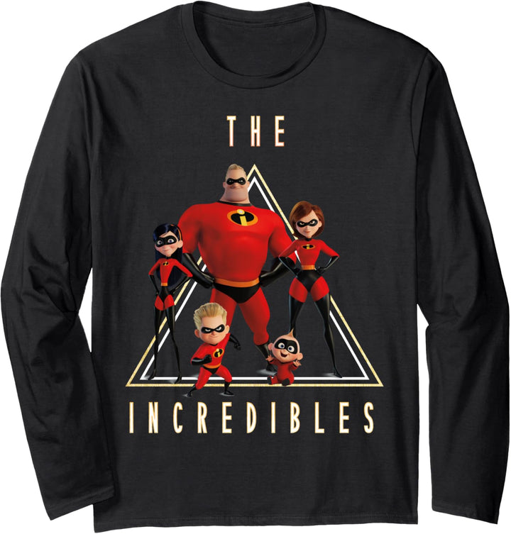 Disney Pixar Incredibles Triangle Family Group Shot Poster Langarmshirt
