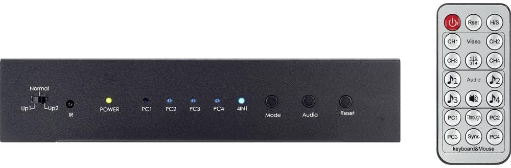 SpeaKa Professional SP-KVM-340 4 Port KVM-Umschalter