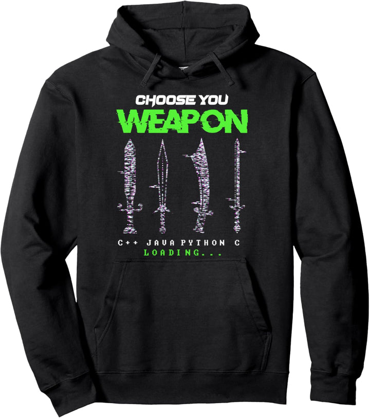 Coder Weapon Code Programmer Sprache Java Python C C++ Pullover Hoodie