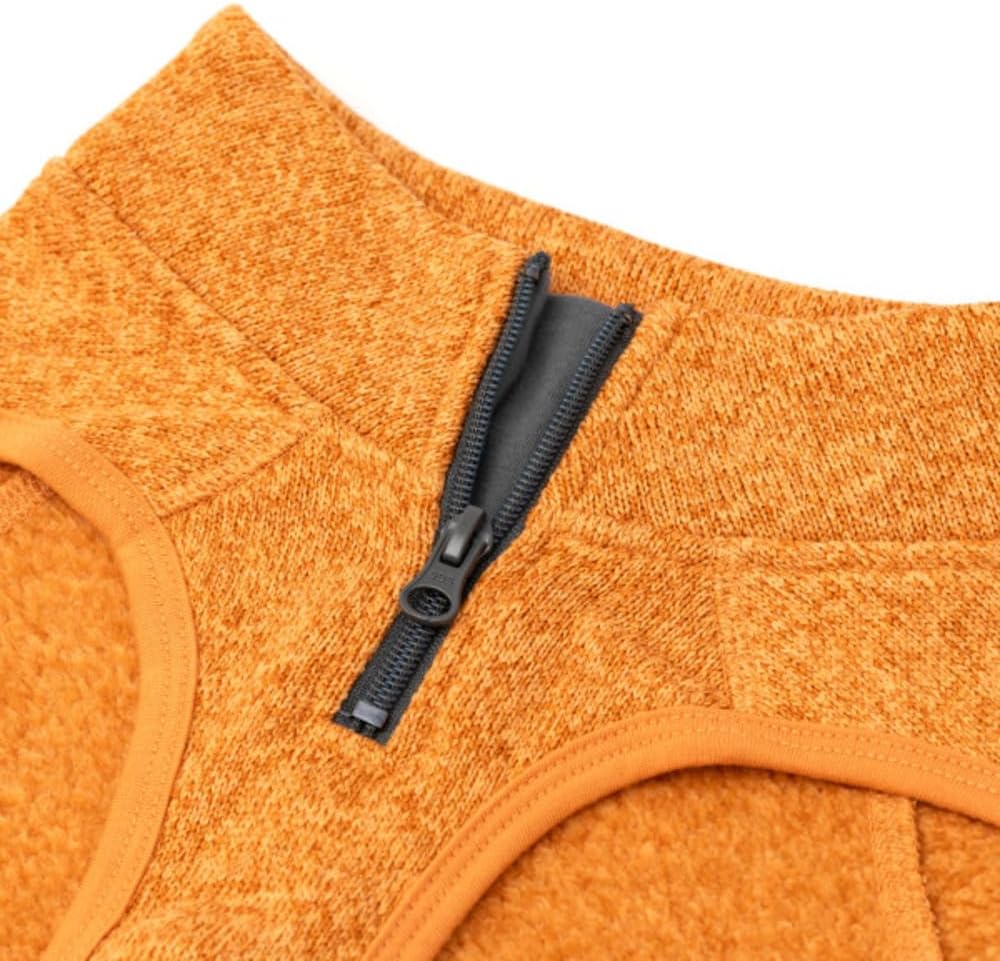 Kurgo Core Hunde-Pullover, Leichtes Fleece, Mit 2-Wege-Reissverschluss, Mit Hundegeschirr kompatibel