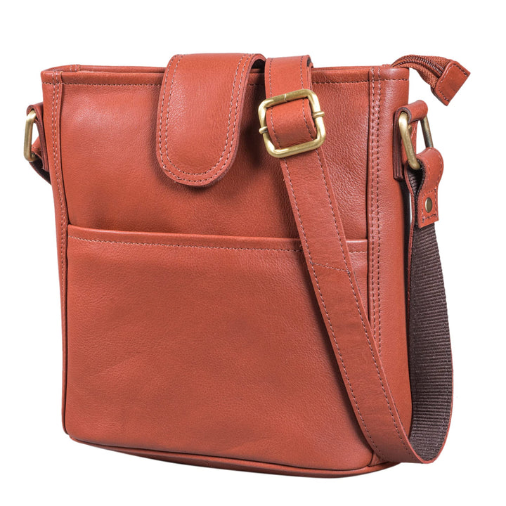 LEABAGS Leder Handtasche Damen I Premium Echtleder Umhängetasche I Damen Schultertasche I Damentasch