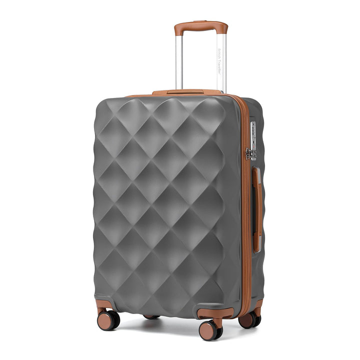 British Traveller Robustes ABS- und PC-Hartschalengepäck mit 4 Spinnrollen, TSA-Schloss, YKK-Reissve