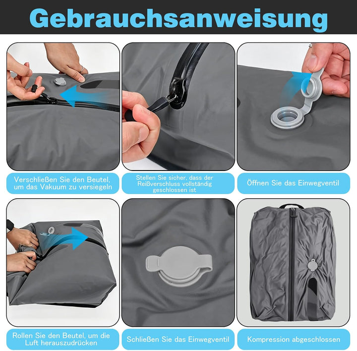Vakuumbeutel für Kleidung Reise, 17L TPU vakuumbeutel mit IP67 Wasserdicht, reise vakuumbeutel mit R