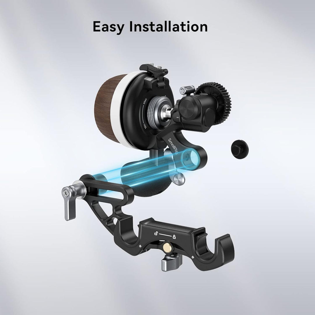 SMALLRIG 15mm Stangenklemme, Installiert und Gelöst von Oben mit Einstellbarem Abstand, Unterstützt