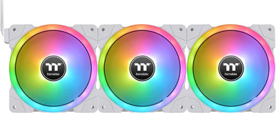 Thermaltake SWAFAN EX12 RGB White | PC Cooling Fan | TT Premium Edition | 3 Pack Daisy-Chain-Modell