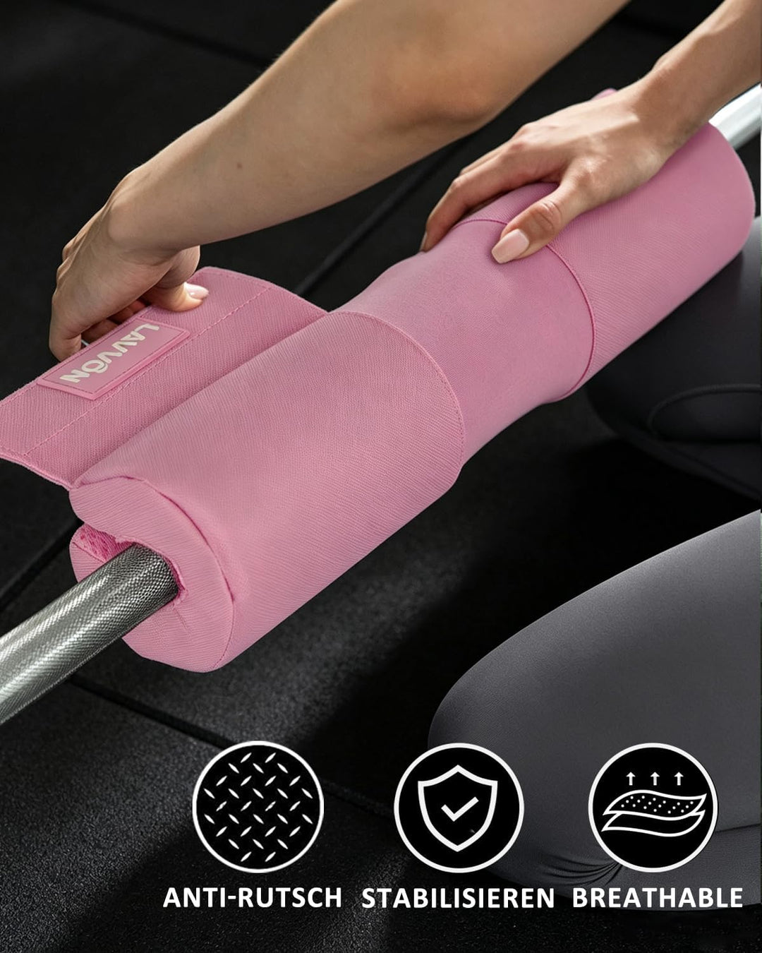 Langhantel Polster Nylon Padding AntiSlip- Hip Thrust Pad Polster für Langhantelstange - Hantel Nack