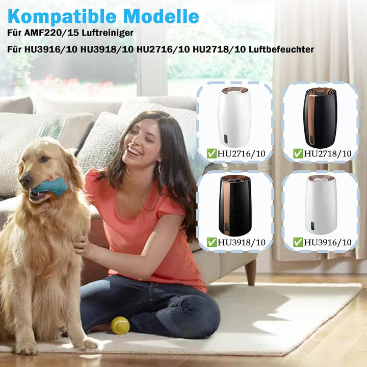 AMF220 Ersatz Filter für Philips AMF220/15 Luftreiniger und HU3916/10 HU3918/10 HU2716/10 HU2718/10