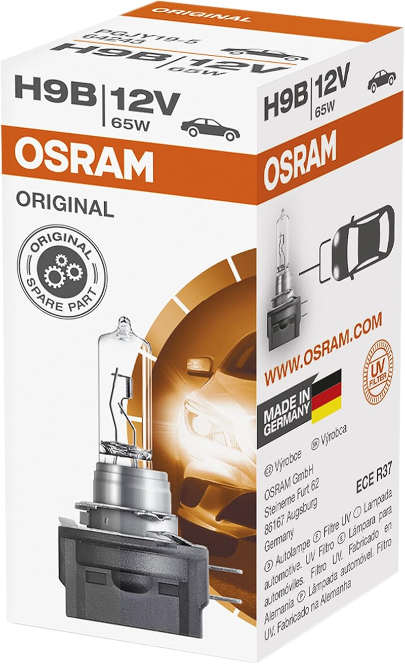 Osram ORIGINAL H9B, 64243, 12V, 1er Faltschachtel, Silber H9B Faltschachtel, H9B Faltschachtel