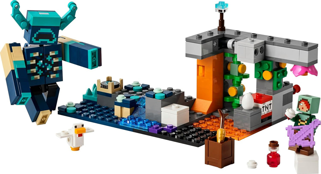 LEGO Minecraft Begegnung mit dem Wächter - Spielzeug mit stummen Ranger Minifigur und beweglicher Mo