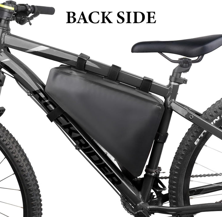 Triangle Bike Full Frame Bag, PVC Waterproof Cycling Bicycle Under Top Tube Handlebar Saddle Bag for