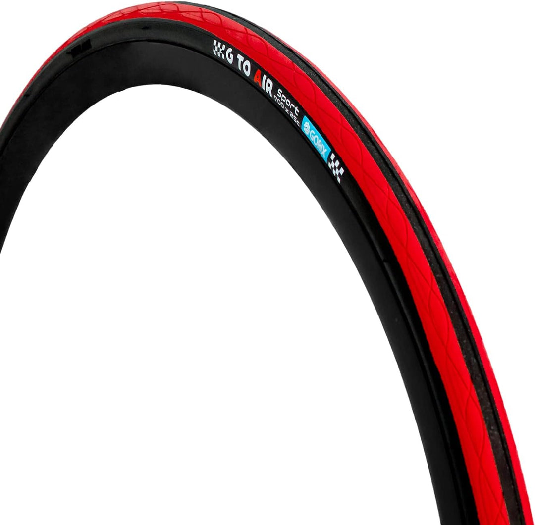 GORIX Rennradreifen 700×23C 25C 28C 32c 35c Fahrrad (Gtoair) 700×23c Black×Red(1 Tire), 700×23c Blac