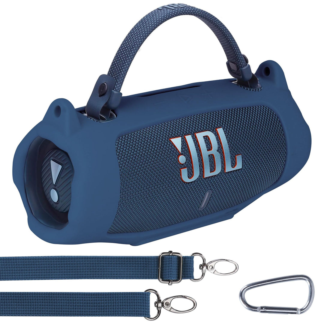 Silikonhülle Tragetasche Case für JBL Charge 6 Tragbarer Lautsprecher, mit Schultergurten und Bergst