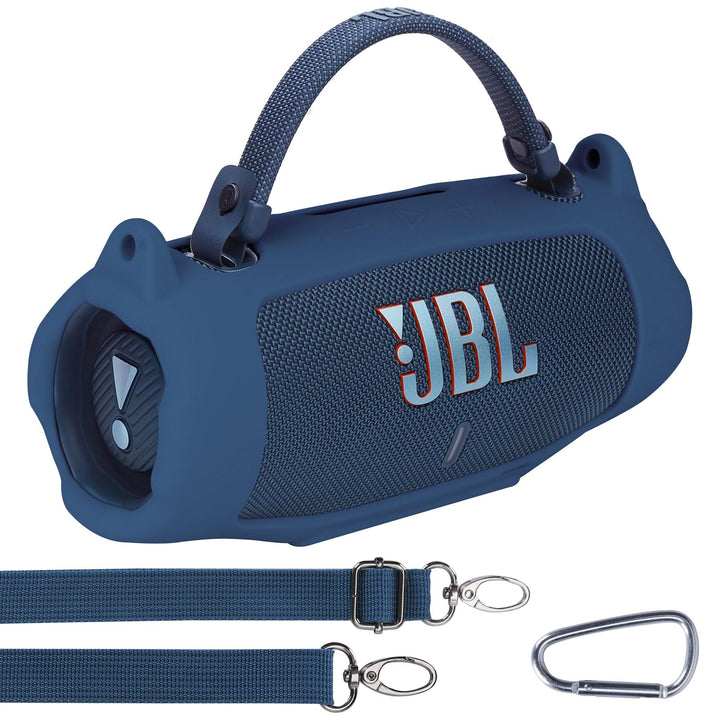 Silikonhülle Tragetasche Case für JBL Charge 6 Tragbarer Lautsprecher, mit Schultergurten und Bergst