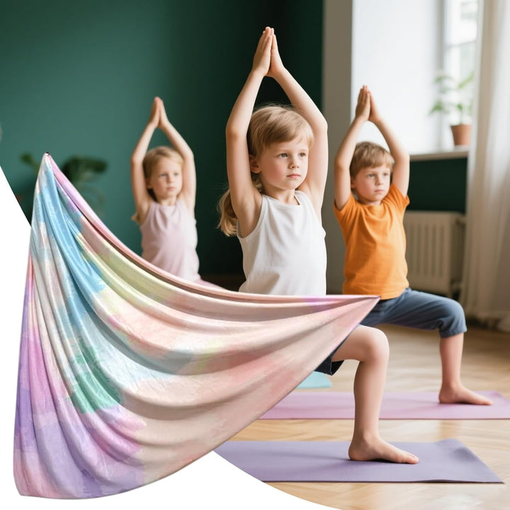 Yoga Schaukel - Seiden Yoga Set,Fitness Sensorik Dehngurt Leichtes Trainingsgerät Für Kinder Erwachs