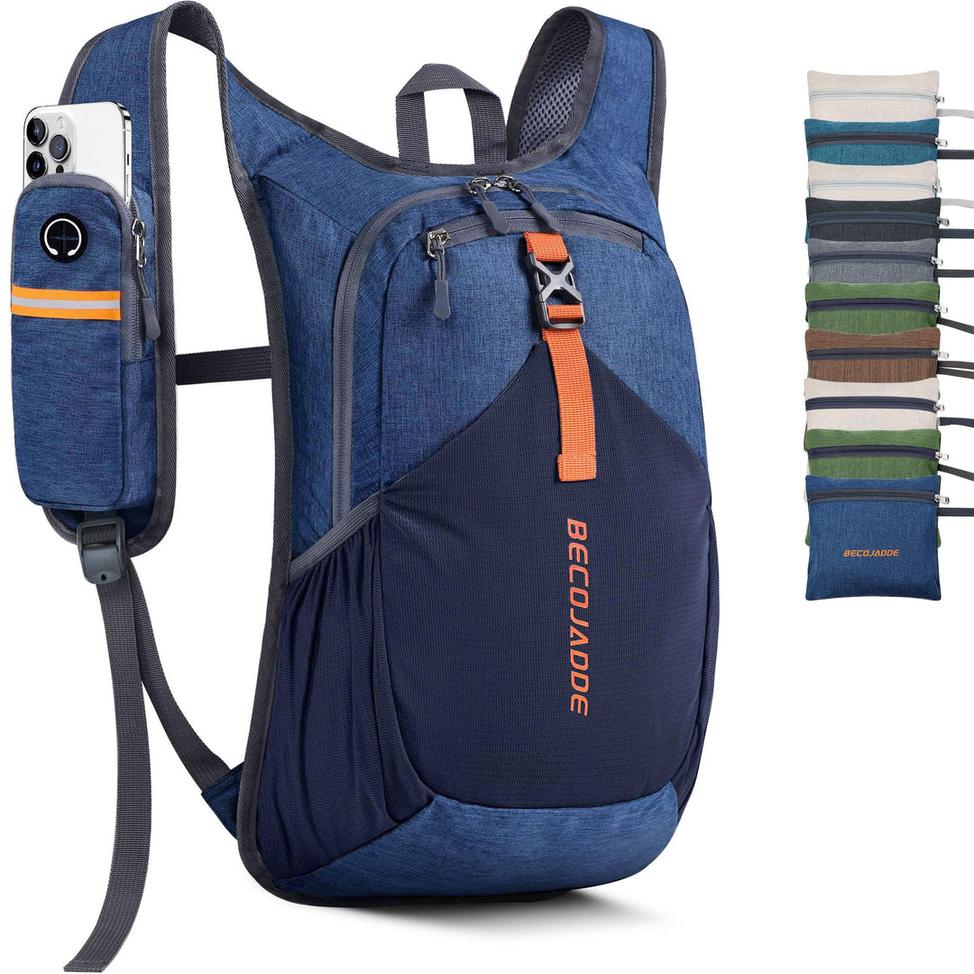 15L Wanderrucksack Herren Kleiner Rucksack Damen Leichter Daypack Tagesrucksack Faltbarer Trekkingru