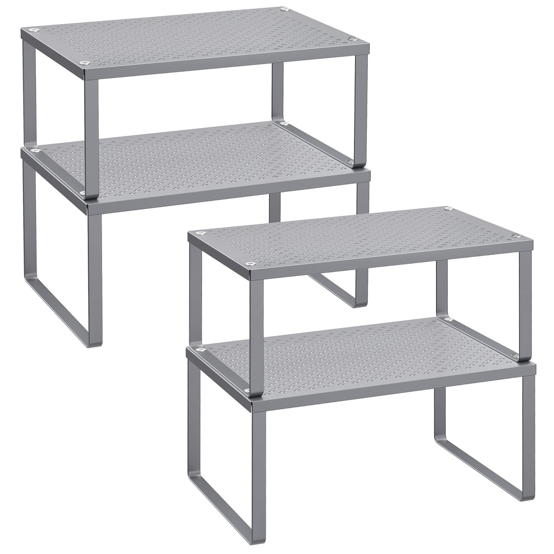 SONGMICS Gewürzregal, 4er Set, Küchenregal, Küchen-Organizer, Küche, Gewürzhalter, erweiterbar, stap