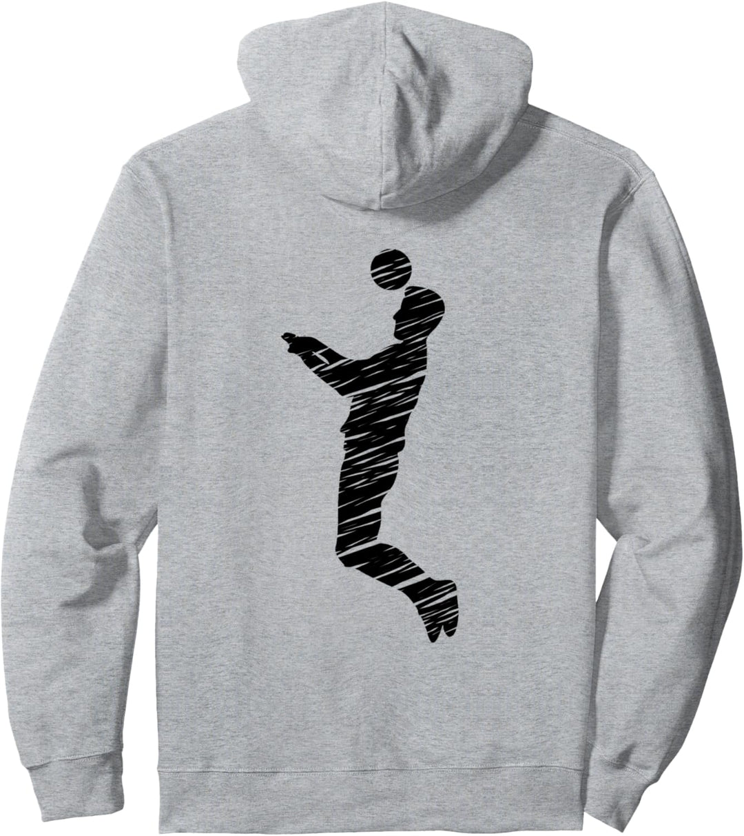 Fussballer und Fussball Fan Motiv Vintage Pullover Hoodie