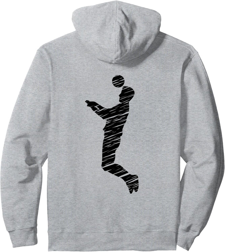 Fussballer und Fussball Fan Motiv Vintage Pullover Hoodie