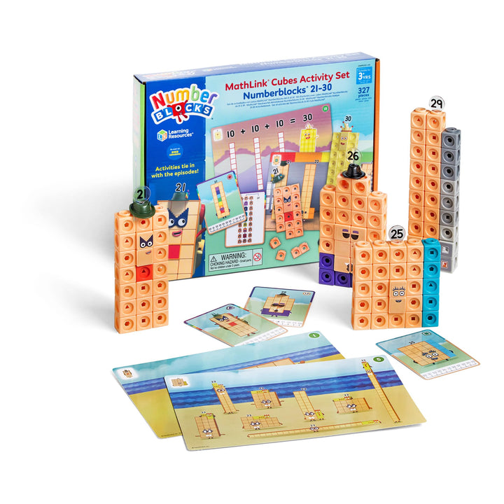 Learning Resources MathLink Cubes Numberblocks 21–30 Aktivitätsset – 235 Würfel & Zubehör zum Bauen