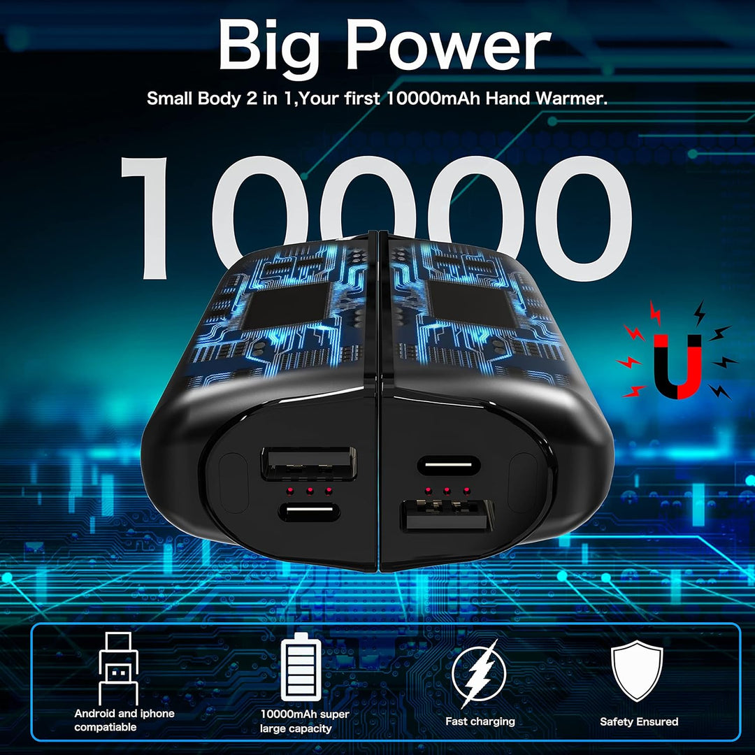 Handwärmer, tragbarer USB elektrischer Handwärmer Wiederaufladbare Power Bank, Heizung Perfekt für O