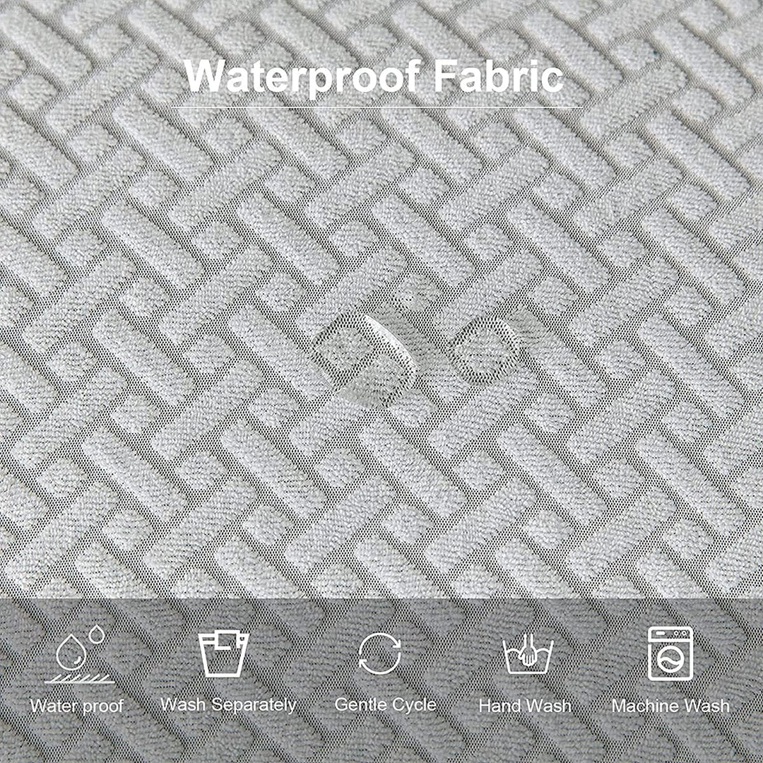 LANSHENG Stuhlbezug Sitzfläche Waschbarer Stretch Wasserdicht Jacquard Bezug für Stühle Esszimmerstu