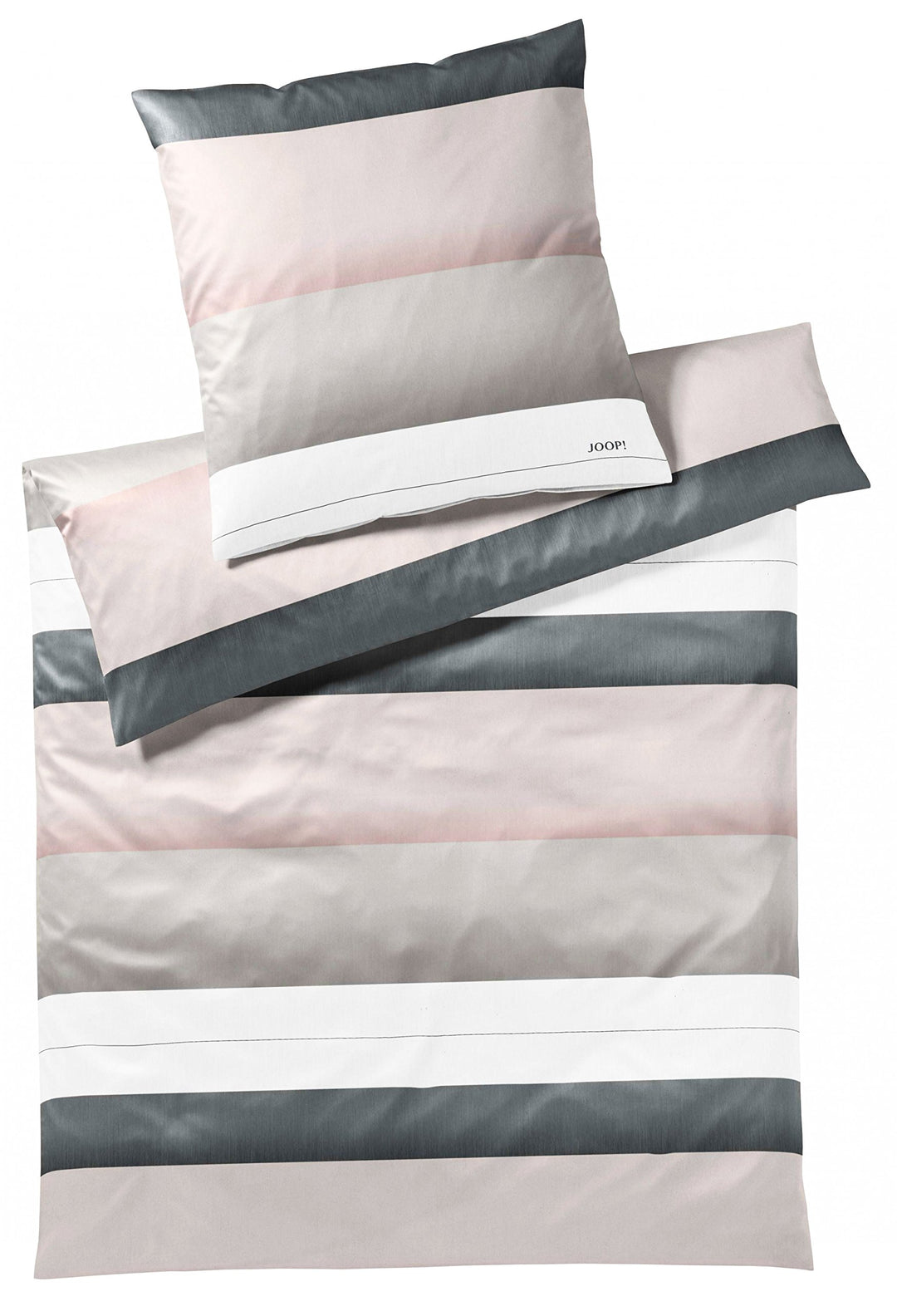 JOOP! Mako Satin Bettwäsche-Kissenbezug I Purity 4073-011I Grösse 80x80 Rose Kissenbezug einzeln 40x