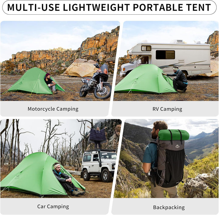 Naturehike Cloud Up Pro/Base/UL/EXT Zelt 2 Person Leichtes Campingzelt, Einfacher Aufbau Winddicht &