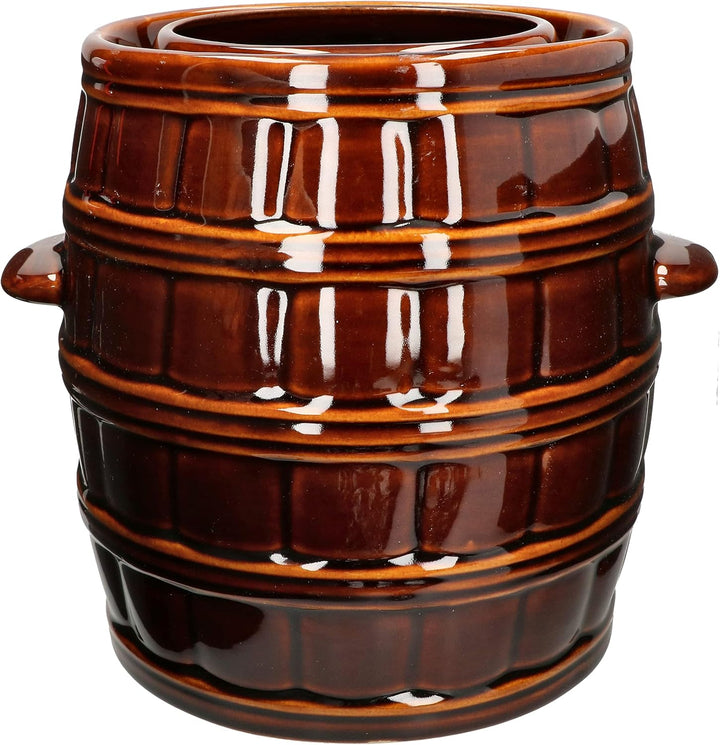 KOTARBAU® Gärtopf Steinguttopf 25 L Sauerkrauttopf Gurkentopf mit Deckel Einmachtopf Keramiktopf Ste