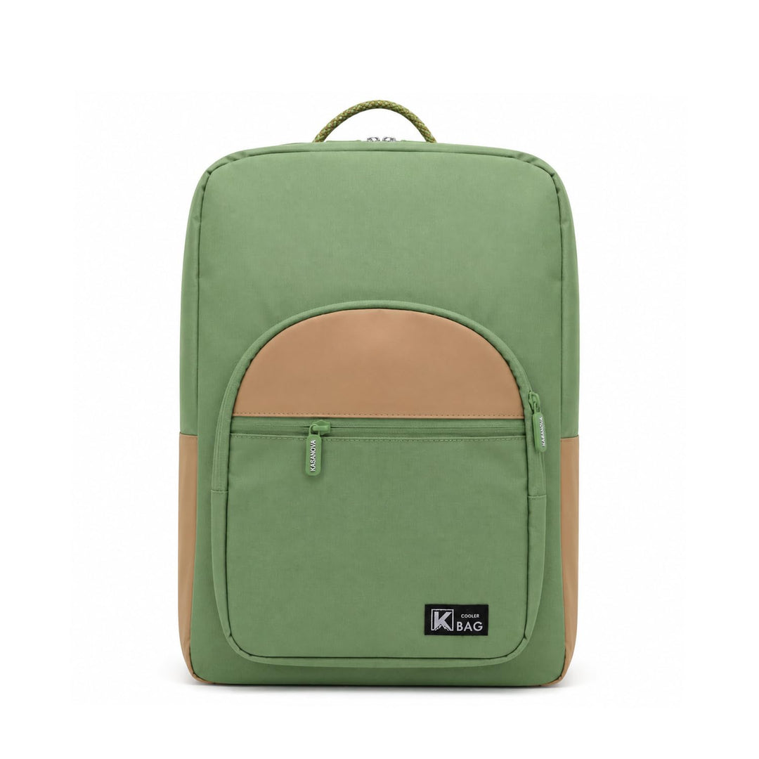 KASANOVA Thermo-Rucksack mit Taschen, grün, 30 x 19 x 44 cm